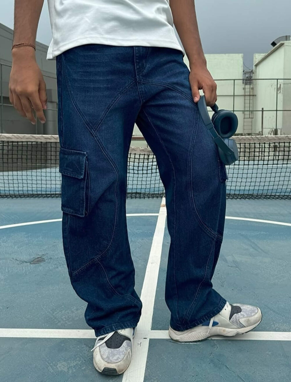 Blue Paneled Denim