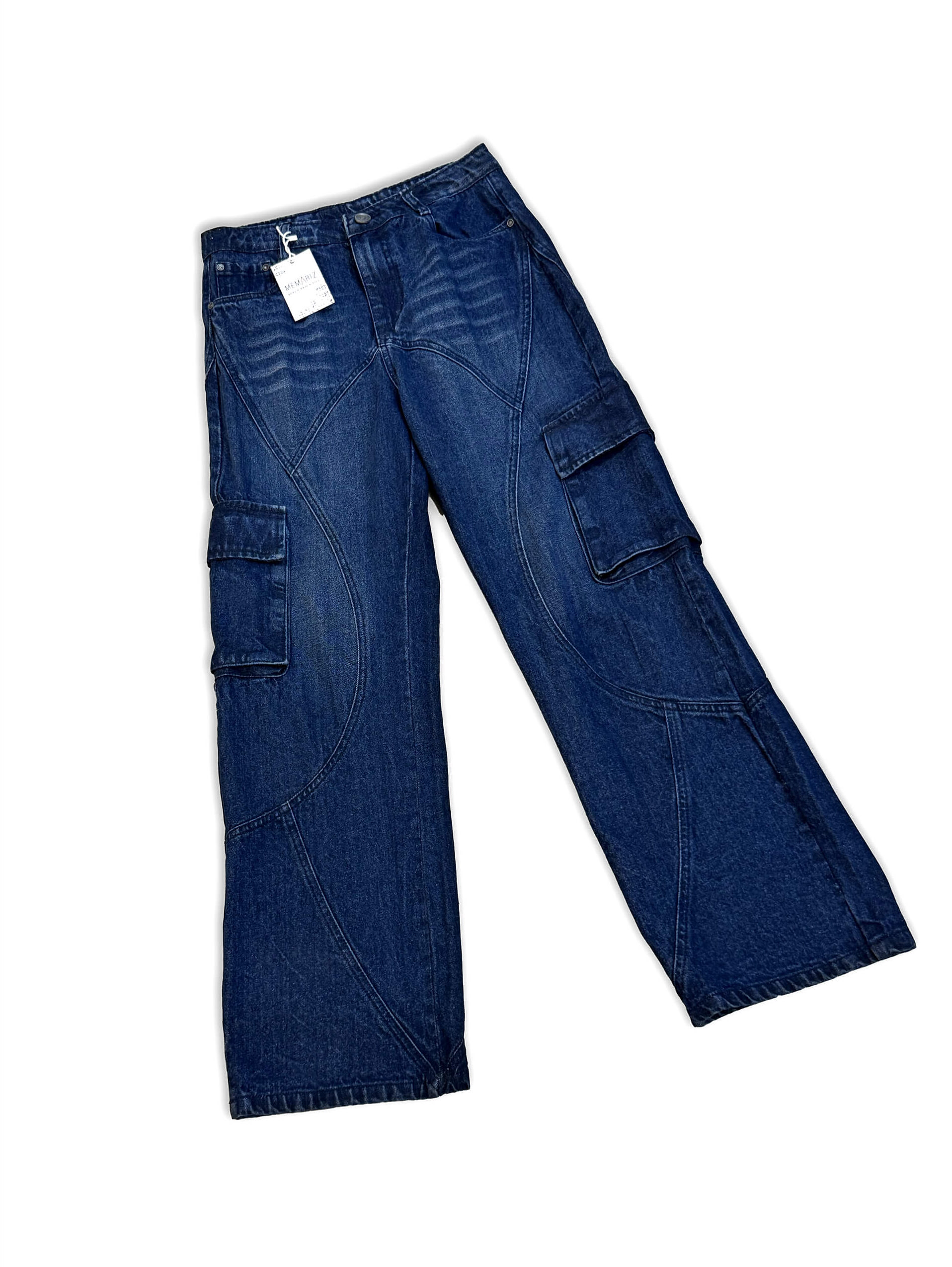 Blue Paneled Denim